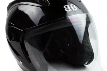 [쿠팡] BANCY 오픈페이스 오토바이 헬멧 투명실드 Y-1, 유광블랙 33,500원