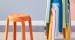 [쿠팡] 플라스틱 원형 의자 가벼운 야외 카페 보조 간이의자 발코니 인테리어 레이어 스툴, 오렌지 10,730원