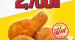 [KFC] 핫윙 3조각 2,700원 5월 19일 ~ 5월 25일