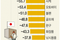 일본산 제품 수요감소 현황