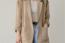 [쿠팡] 여성용 캐주얼 린넨 정장자켓 루즈핏 면 재킷 코트 봄자켓 간절기 블레이져 26,900원